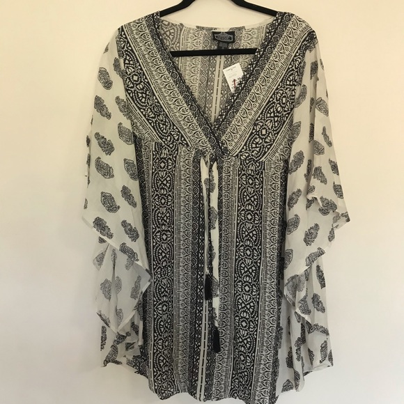 Angie paisley print butterfly tunic - Picture 1 of 7